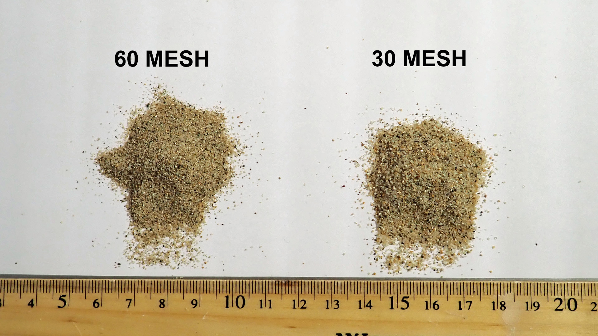 60 and 30 Mesh (Grit) Sands